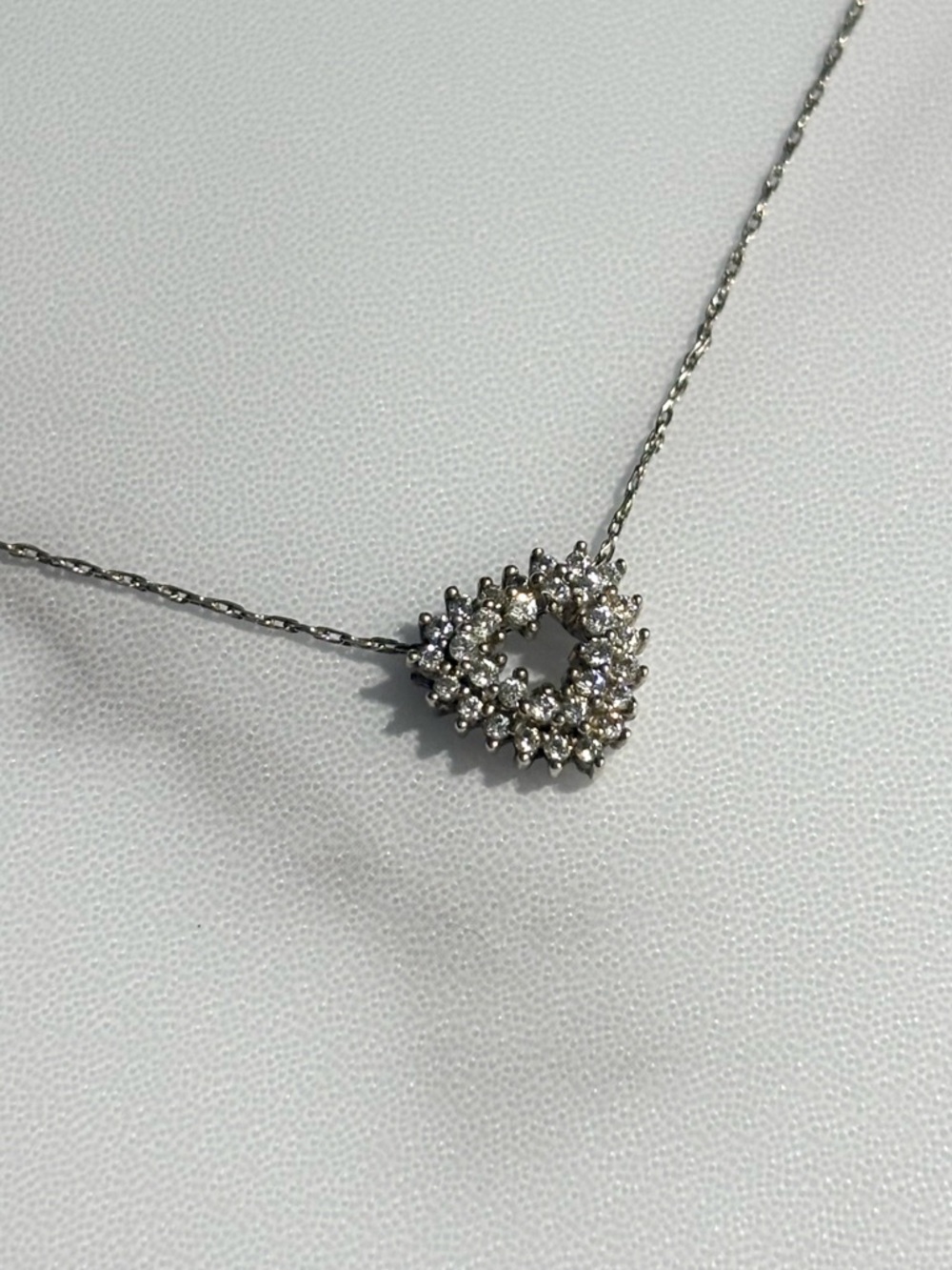 925 Sterling Silver DQCZ Heart Pendant 20 Inch Necklace